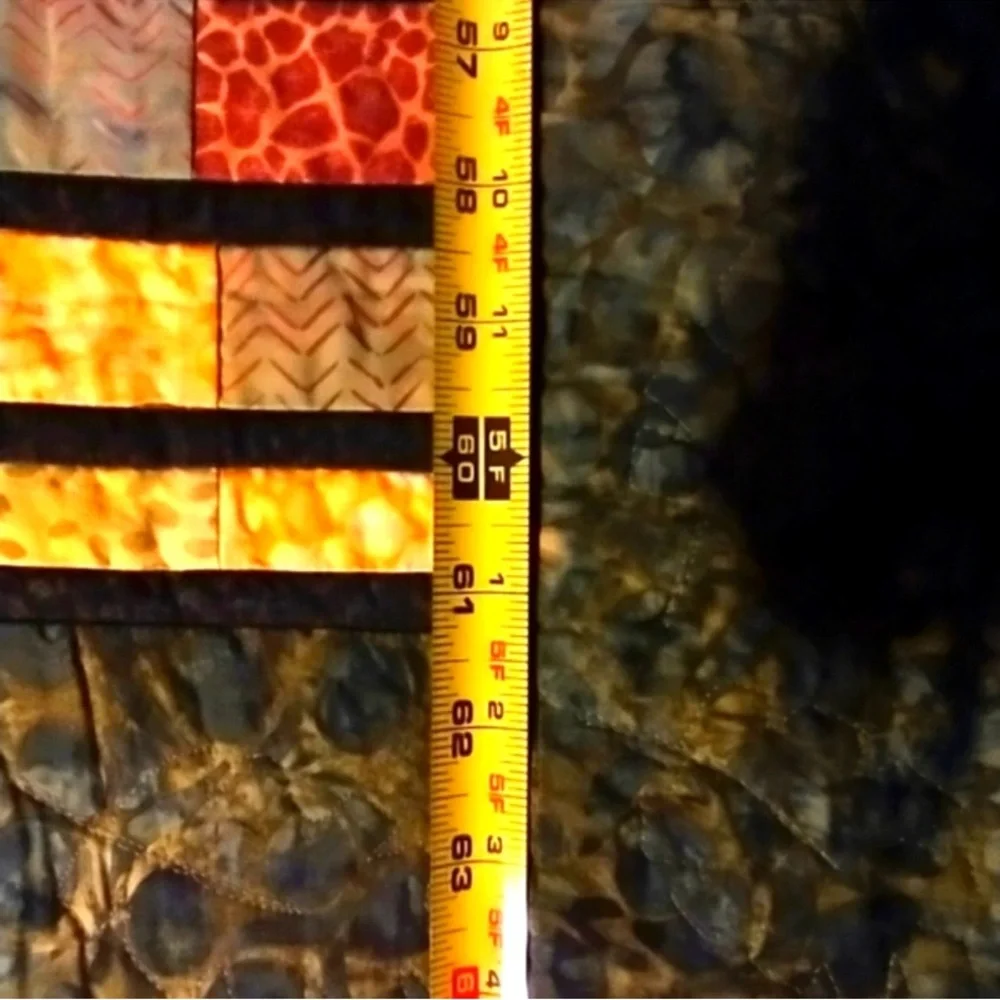 Artistic Safari double sided handmade quilt large